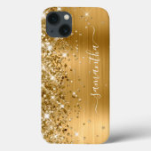 Glittery Gold Foil Moderne Girl Signatur Case-Mate iPhone Hülle (Rückseite)