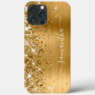 Glittery Gold Foil Moderne Girl Signatur Case-Mate iPhone Hülle