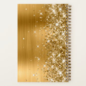 Glittery Gold Foil Moderne Girl Signatur Notizblock (Rückseite)