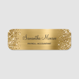Glittery Gold Foil Namensschild