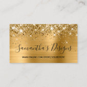 Glittery Gold Foil Online Store Visitenkarte (Vorderseite)