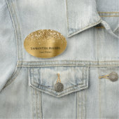 Glittery Gold Foil Rectangle Logo Namensschild (Beispiel)