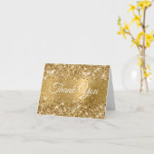 Glittery Gold Foil Vielen Dank Karte (Gelbe Blume)