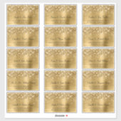Glittery Gold Foil Wedding 15 Guest Address Labels (Blatt)