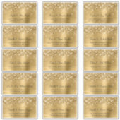 Glittery Gold Foil Wedding 15 Guest Address Labels (Vorderseite)