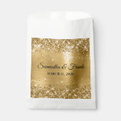 Glittery Gold Foil Wedding Geschenktütchen (Vorderseite)