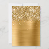Glittery Gold Foil Wedding Save The Date (Rückseite)