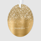Glittery Gold Girly Signature Calligraphy Ornament (Vorderseite)