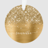 Glittery Gold Girly Signature Calligraphy Ornament (Vorderseite)
