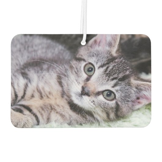 Glittery Gold Glam Brush Script Name Autolufterfrischer (Rückseite)