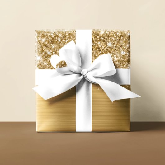 Glittery Gold Glam Geschenkpapier