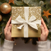 Glittery Gold Glam Geschenkpapier Set