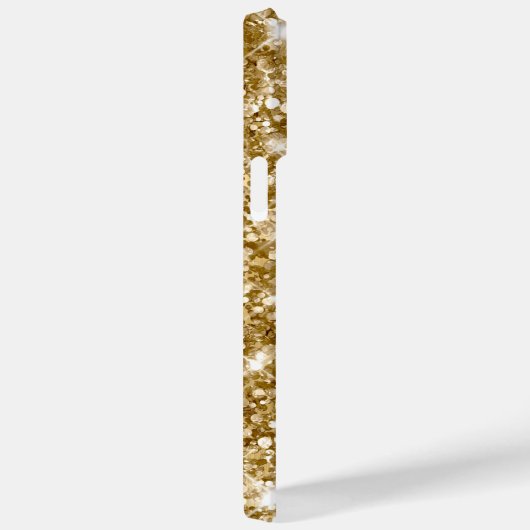 Glittery Gold Glam Moderne Girly Signature Case-Mate iPhone Hülle (Rückseite / Rechts)