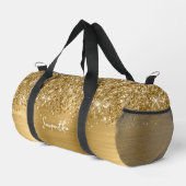 Glittery Gold Glam Name Duffle Bag (Rechte Ecke)
