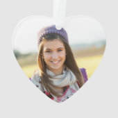 Glittery Gold Glam Name Foto Ornament (Rückseite)