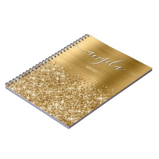 Glittery Gold Glam Notes Notizblock (Linke Seite)