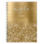 Glittery Gold Glam Notes Notizblock (Vorderseite)