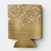 Glittery Gold Glam Script Name Dosenkühler (Rückseite)