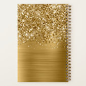 Glittery Gold Glam Script Name Notizblock (Rückseite)