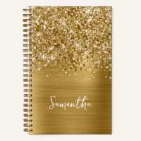 Glittery Gold Glam Script Name