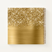 Glittery Gold Glam Script Name Notizblock (Rückseite)