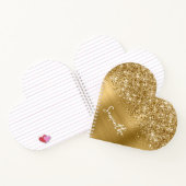 Glittery Gold Glam Script Name Notizblock (Innenseite)