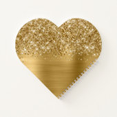 Glittery Gold Glam Script Name Notizblock (Rückseite)