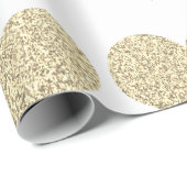 Glittery Gold Herzstücke Muster Golden White Holid Geschenkpapier (Rolleneckpunkt)