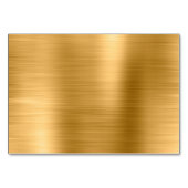 Glittery Gold Horizontale Name Platzkarten Tischnummer (Rückseite)
