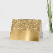 Glittery Gold Leopard Glam 50 and Fabulous Karte (Rückseite)