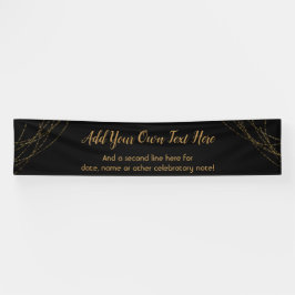 Glittery Gold Light Strings fügen Ihren eigenen Te Banner