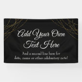 Glittery Gold Light Strings Ihren eigenen Text hin Banner (Horizontal)