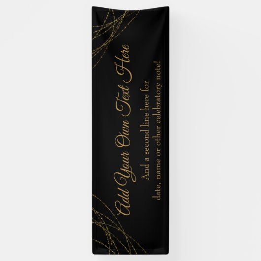 Glittery Gold Light Strings Ihren eigenen Text hin Banner (Vertikal)