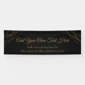 Glittery Gold Light Strings Ihren eigenen Text hin Banner (Horizontal)