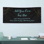 Glittery Gold Light Strings Ihren eigenen Text hin Banner (Messe)