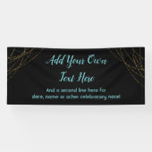 Glittery Gold Light Strings Ihren eigenen Text hin Banner (Horizontal)