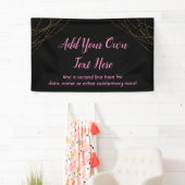 Glittery Gold Light Strings Ihren eigenen Text hin Banner (Insitu)