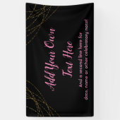 Glittery Gold Light Strings Ihren eigenen Text hin Banner (Vertikal)