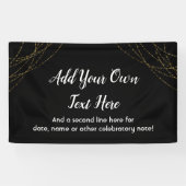 Glittery Gold Light Strings Ihren eigenen Text hin Banner (Horizontal)