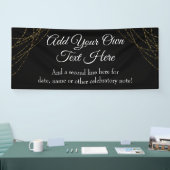 Glittery Gold Light Strings Ihren eigenen Text hin Banner (Messe)