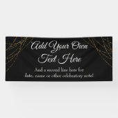 Glittery Gold Light Strings Ihren eigenen Text hin Banner (Horizontal)