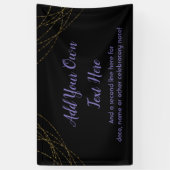 Glittery Gold Light Strings Ihren eigenen Text hin Banner (Vertikal)