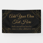 Glittery Gold Light Strings Ihren eigenen Text hin Banner (Horizontal)