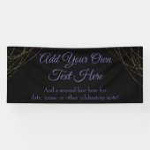 Glittery Gold Light Strings Ihren eigenen Text hin Banner (Horizontal)