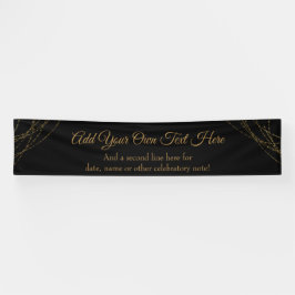 Glittery Gold Light Strings Ihren eigenen Text hin Banner