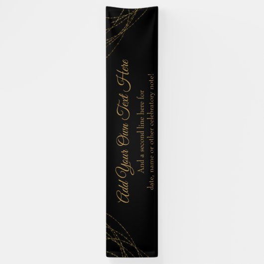 Glittery Gold Light Strings Ihren eigenen Text hin Banner (Vertikal)