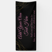 Glittery Gold Light Strings Ihren eigenen Text hin Banner (Vertikal)