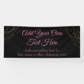 Glittery Gold Light Strings Ihren eigenen Text hin Banner (Horizontal)