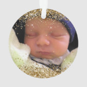 Glittery Gold Meine ersten Weihnachten als Oma Ornament (Rückseite)