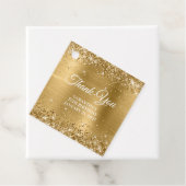 Glittery Gold Monogram 15. Geburtstag Vielen Dank Geschenkanhänger (Beispiel)